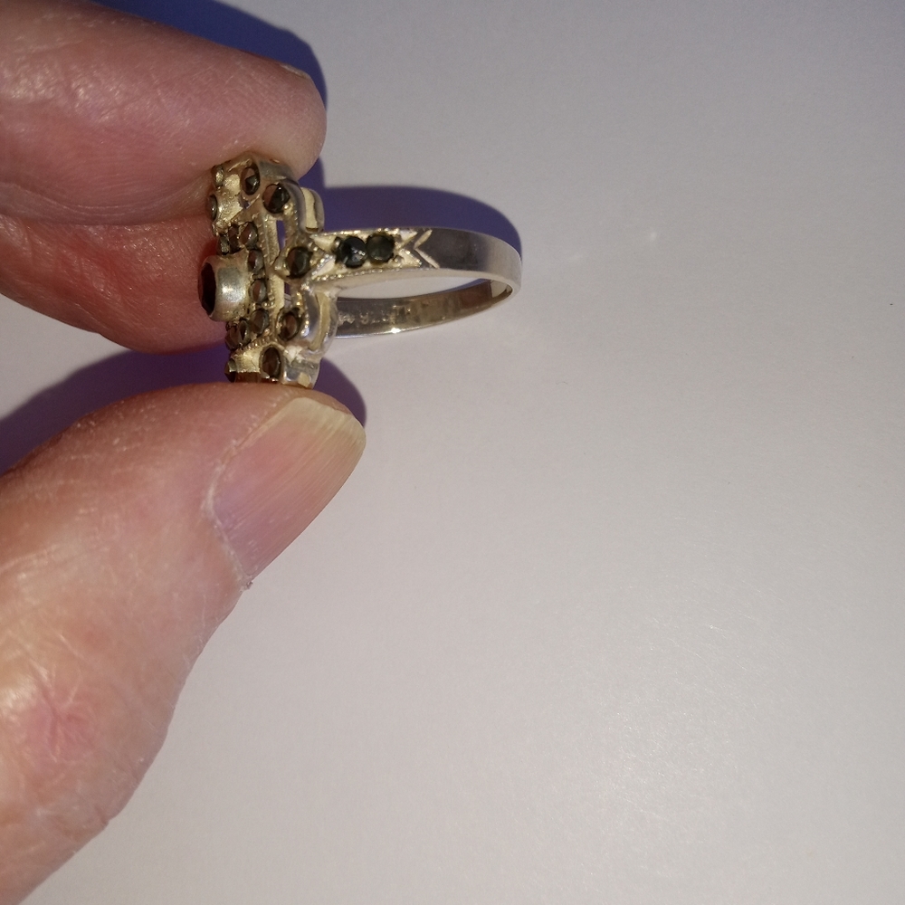 Sterling silver Marcasite ring - Picture 5 of 5